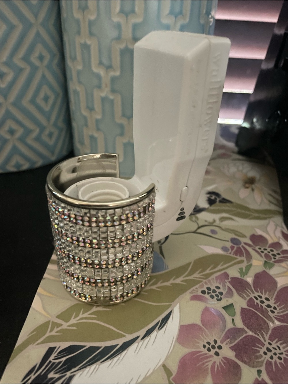 Bath Body Works Wallflower Plug In Silver  Rhinestone Band adjustable settings